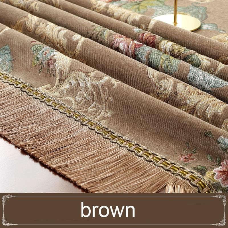 European Retro Dinning Tablecloth With Tassel Luxury Embroidery Table Cover Flower Elegant Table Cloth Decoration Living Room 180cm round