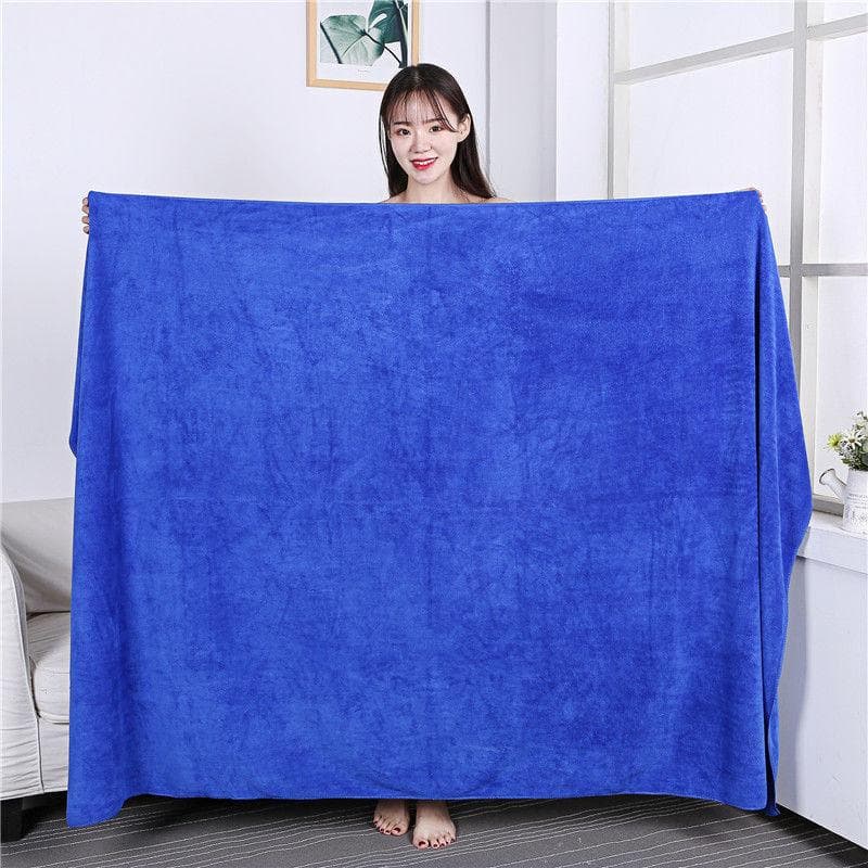 70-200cm Extra Large Microfiber Bath Towel Soft Super Absorbent Map Quick-drying Towels Homeuse 80x180cm blue