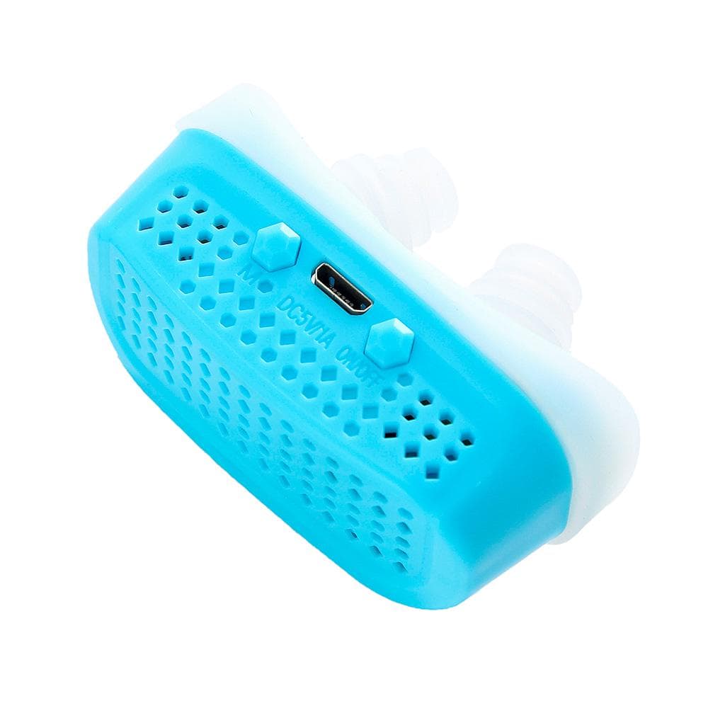 CPAP Portable 3-stage Electric Variable Speed Snore Preventer Nose Purification Nasal Plug blue