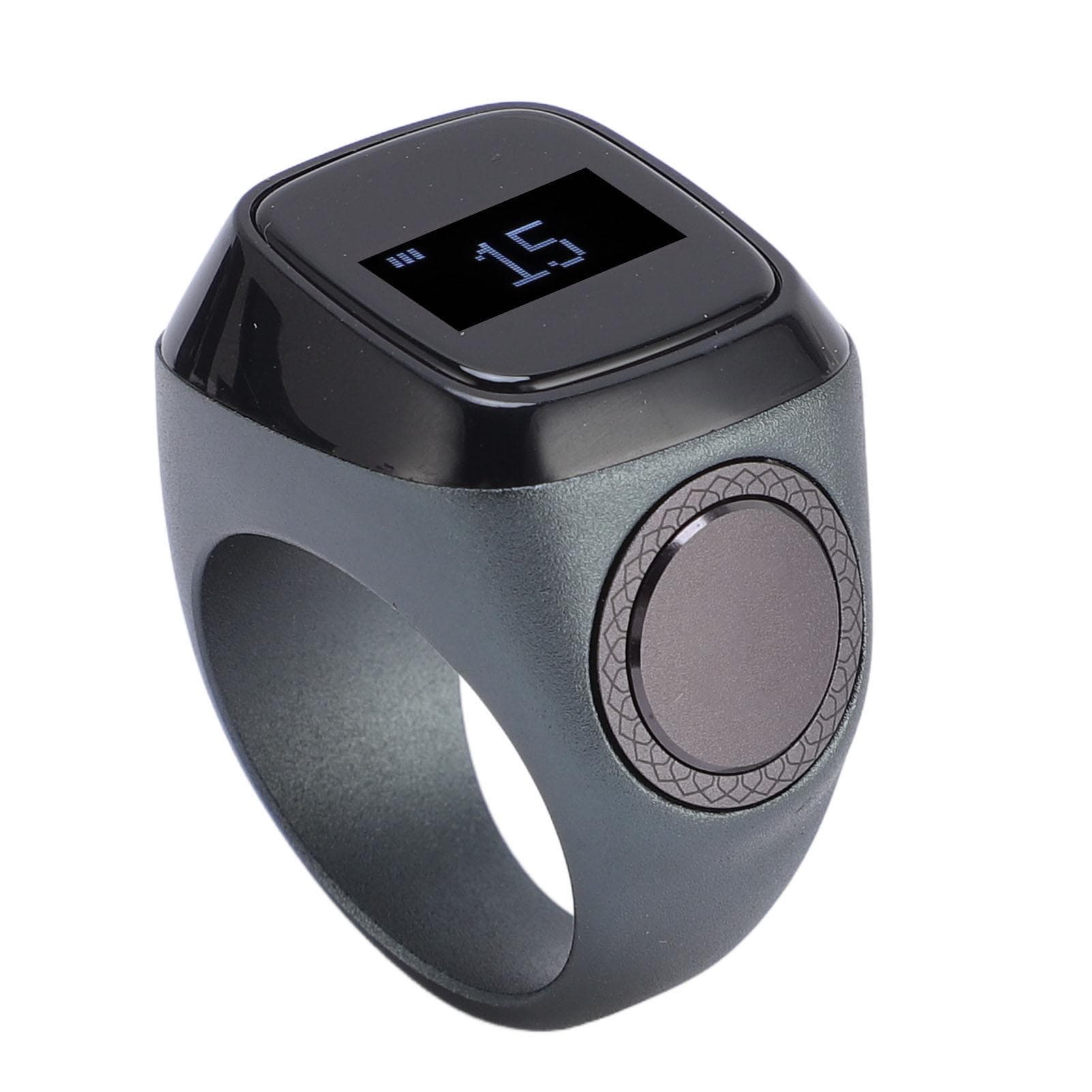 Smart Bluetooth Ring Step Counter Bluetooth 5.1 0.49Inch Screen Smart Finger Ring with Charging 18mm / 0.71in