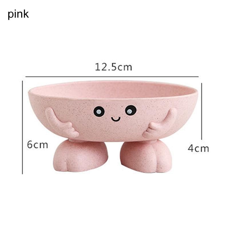 New 1Pcs Eco-friendly Soap Box Non-slip Soap Dish Bathroom Supplies Soap Holder Cartoon Shape Storage Box Bathroom Accessories pink