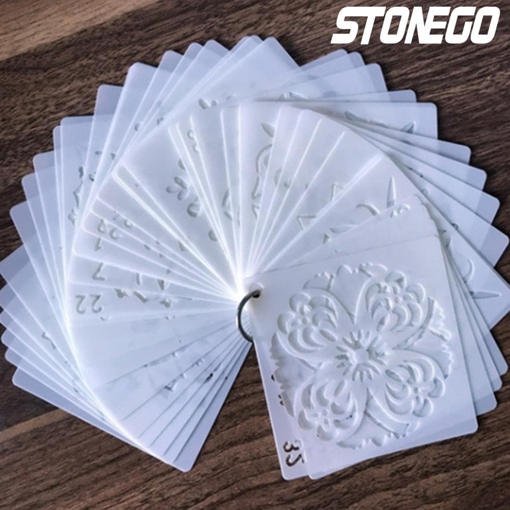 Mandala Stencils DIY Home Decoration Drawing Laser Cut Template Wall Stencil Painting for Wood Tiles Fabric white