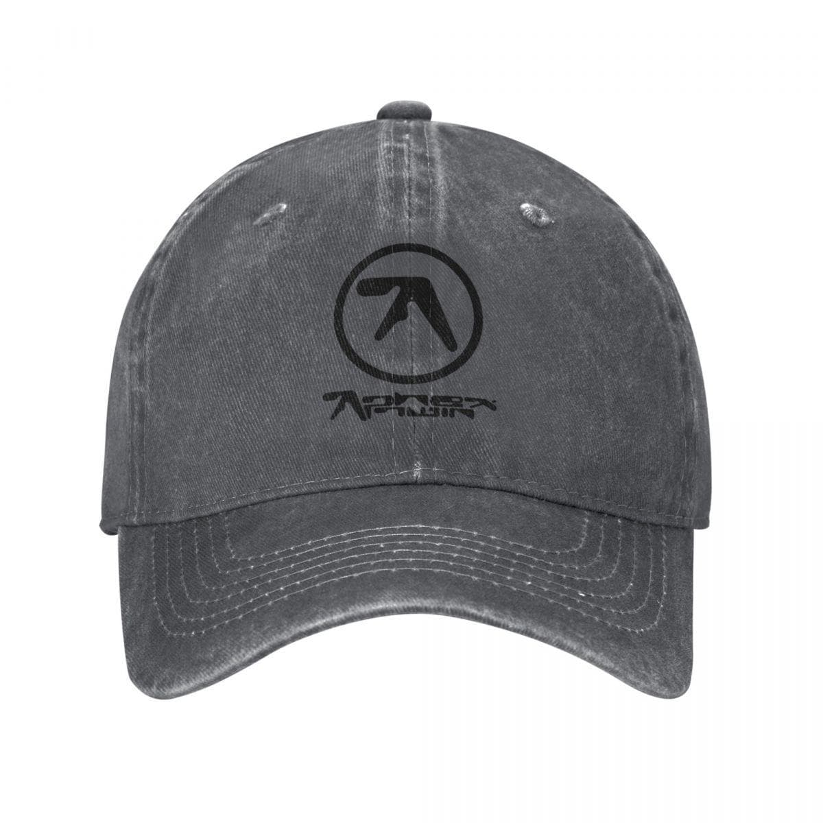 Aphex Twin Baseball Caps Casual Distressed Denim Headwear for Men Women Outdoor Workouts Adjustable Hats Cap Adjustable dark gray