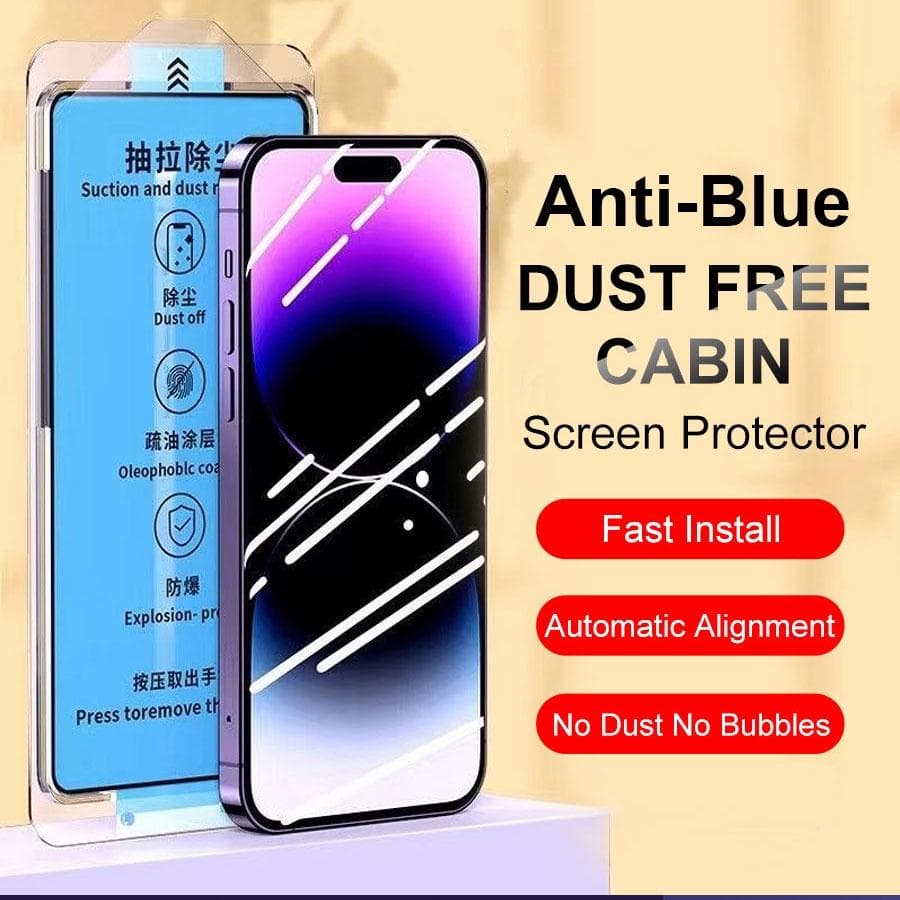 For iPhone 16 15 14 Plus 13 12 11 Pro X Xs Max XR Tempered Glass Screen Protector Anti Blue Ray Full Coverage Easy to Install Tool Accessories iPhone 15 Plus