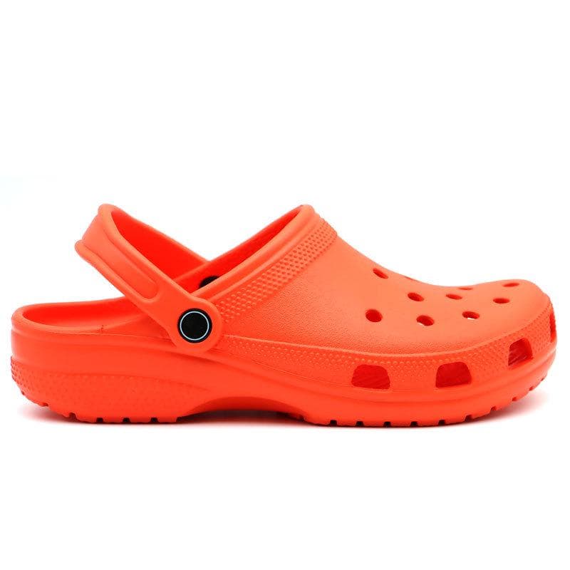 Summer Cross-Border Bestseller: Men's Classic Beach Footwear & Women's Baotou Sandals - European & American Style Garden Shoes 39/40=Men's 7/Women's 9 orange