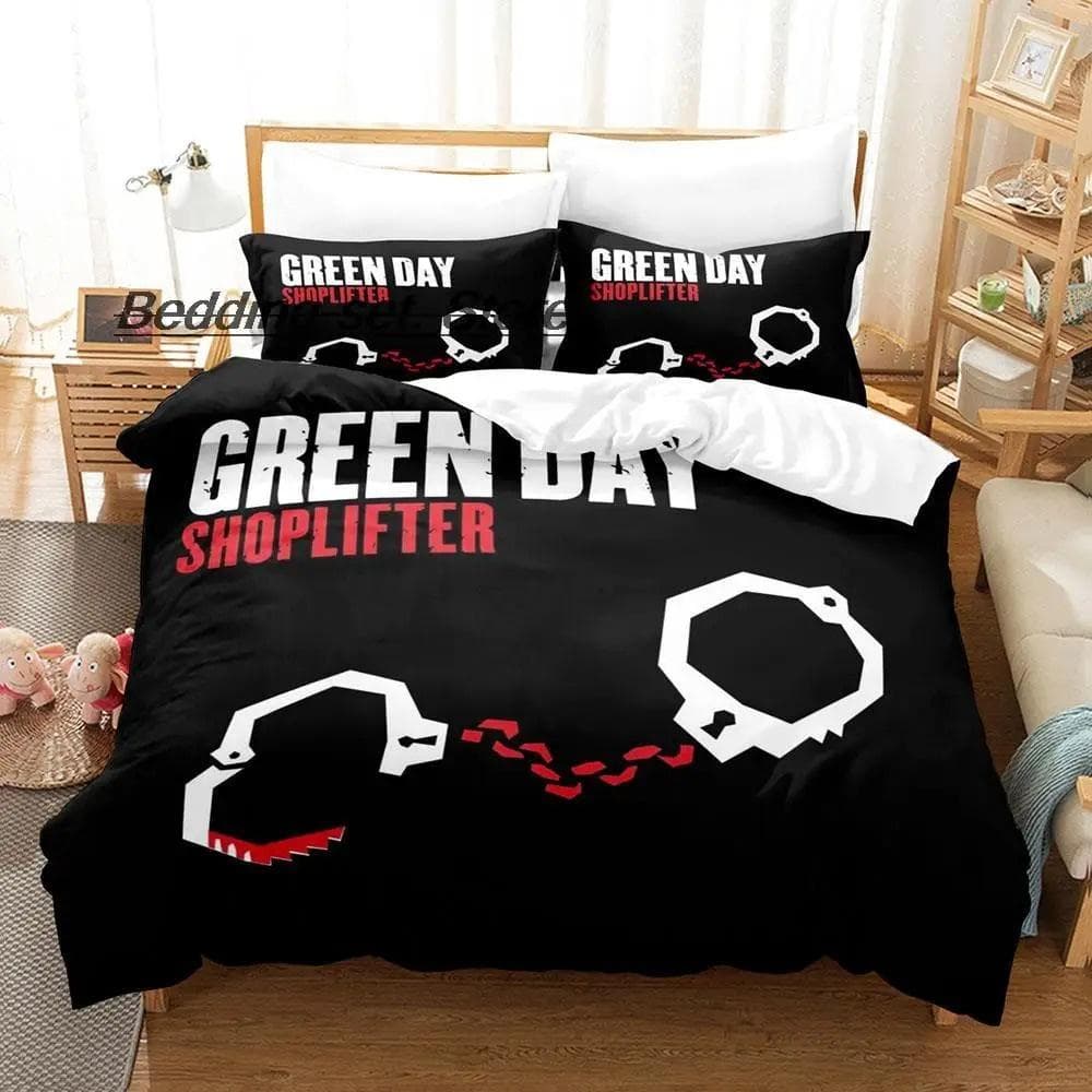 Green Day ' AMERICAN IDIOT Bedding Set Single Twin Full Queen King Size Bed Set Aldult Kid Bedroom Duvetcover Sets Bed Sheet Set 140X200cm-2pcs