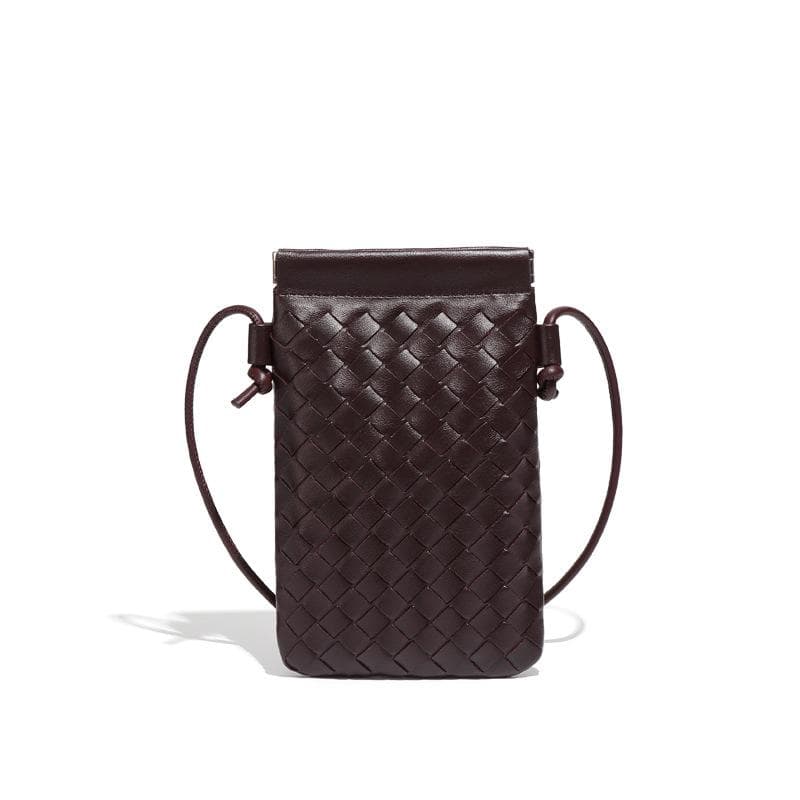 Fashionable Mini Mobile Phone Bag, Hand-woven Bag, Simple, Trendy, Versatile, Retro, Small, Single-shoulder Crossbody Women's Bag
