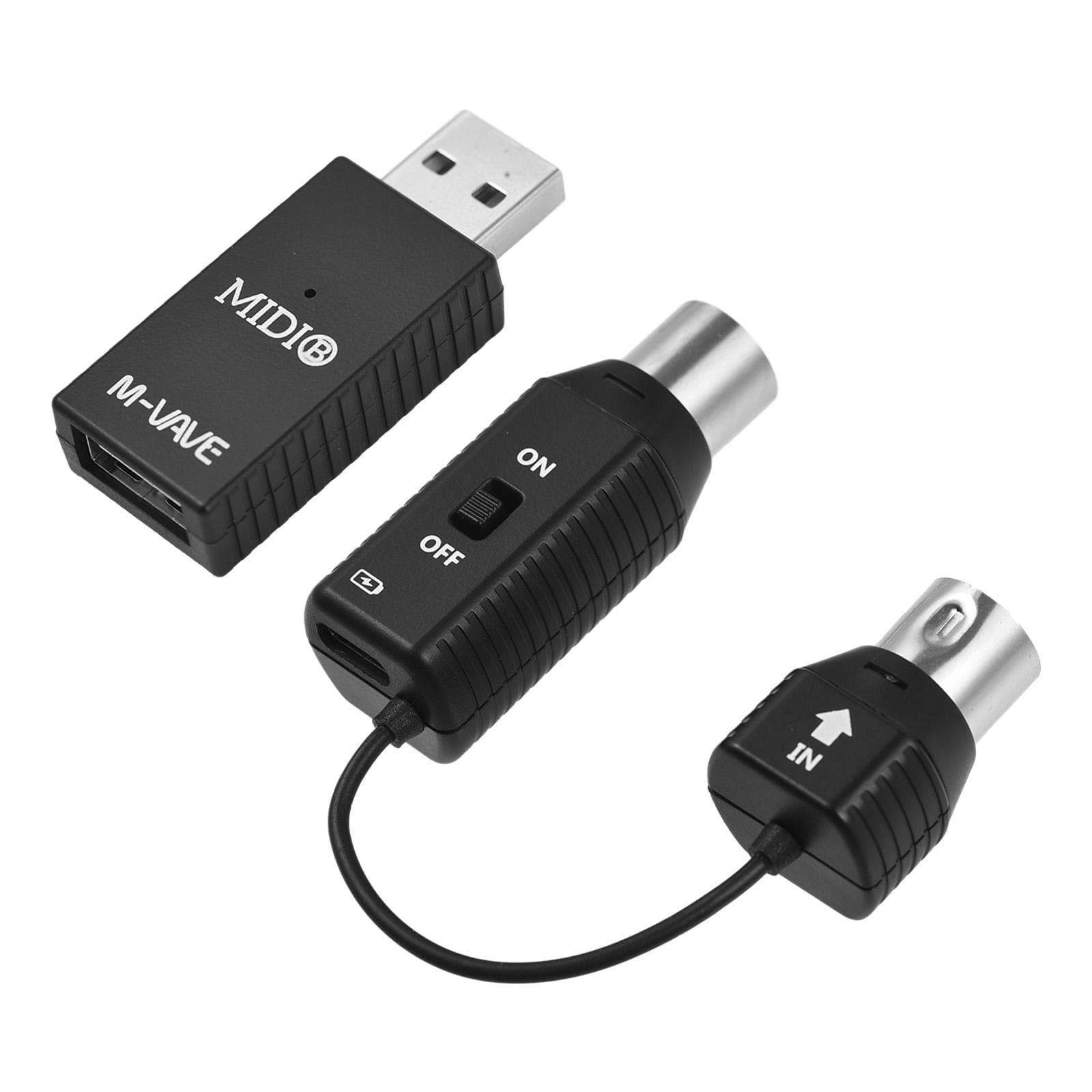 M-VAVE MS1 Mini Wireless Transmission System MIDI System MIDI Wireless Adapter Plug and Play Type-C black