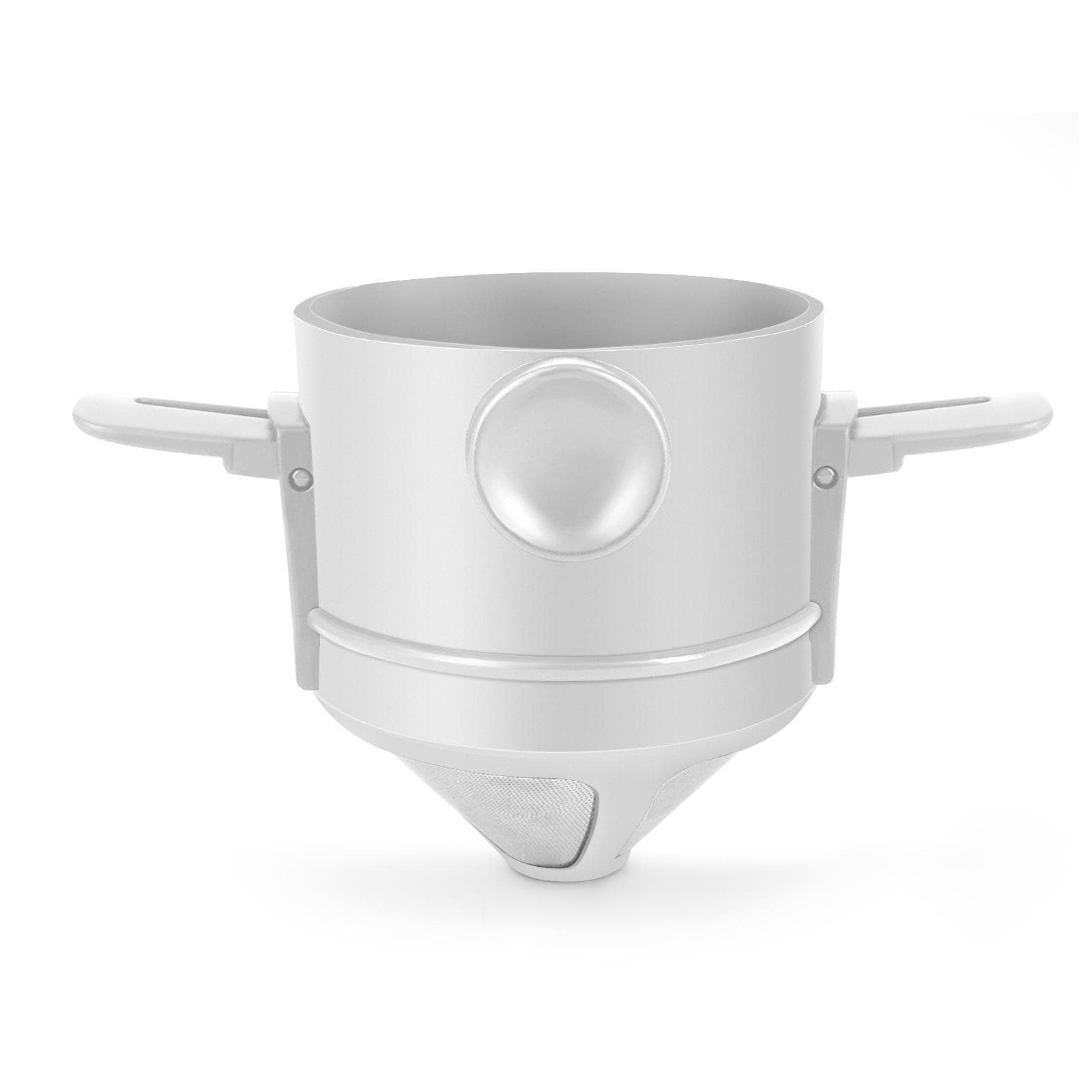 Folding Portable Hand Brewed Coffee Filter, Coffee Dripper Cone, for Drip Coffee and Tea with white