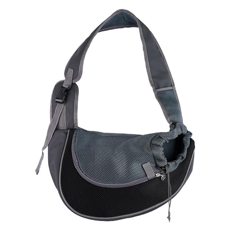 Pet Cat Dog Carrier Backpack Travel Tote Shoulder Bags Mesh Sling Pack Pet Carrying Supplies Crossbody Bag S black