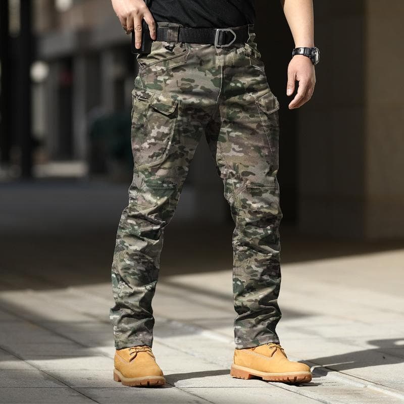 Luxury Men's Multi Pocket Military Jeans Casual Training Plus Size Cotton Breathable Army Camouflage Cargo Pants S green