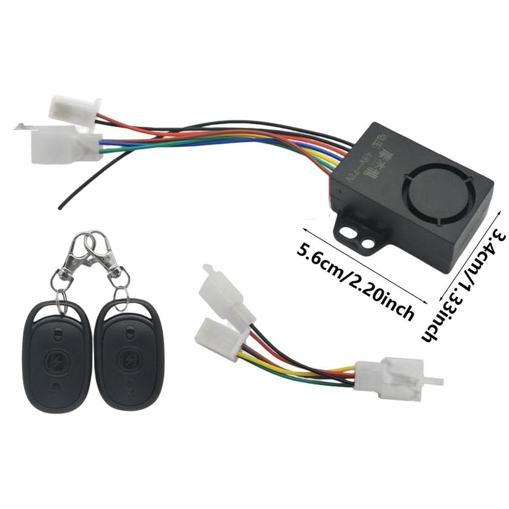 Bike Antitheft Alarm Remote Control Ebikes Alarm with 5 Levels Adjustable Sensitivity Outside Electric Scooter Anti Theft Tool