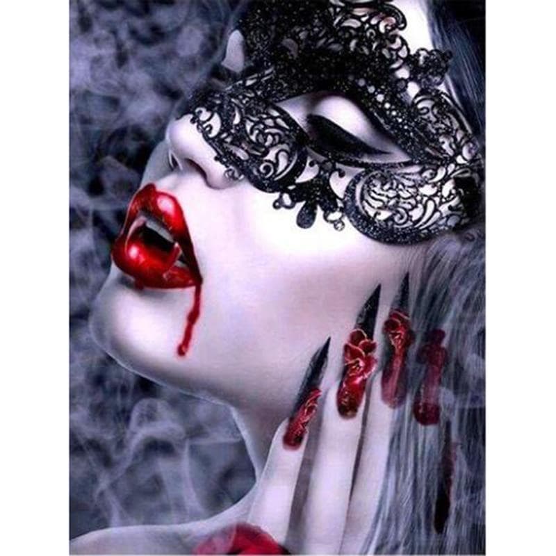 5D DIY Diamond Painting Female Vampire 3D Rhinestone Embroidery Cross Stitch 20X30CM