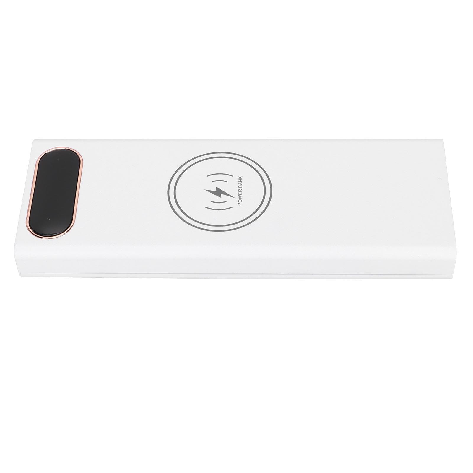 L10 10x18650 DIY Power Bank 22.5W Fast Charge 15W Wireless Charging Battery Case with LCD Display white