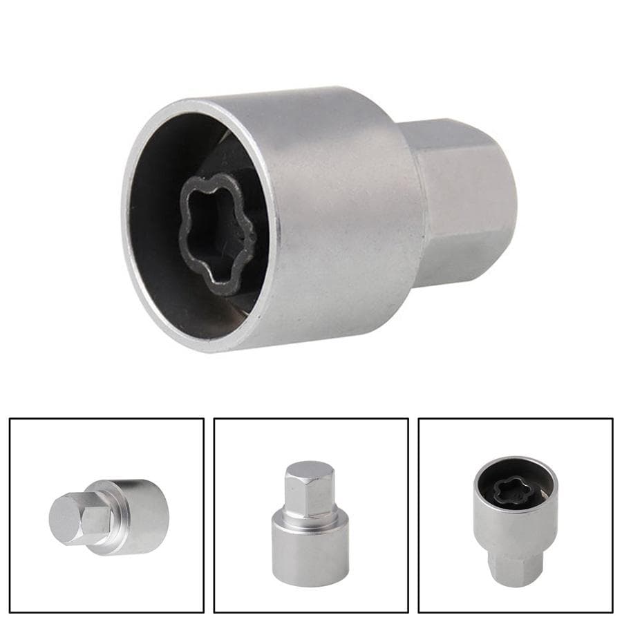 1x Tire Wheel Lock Anti-Theft Screw Lug Nut Bolt 41mm Removal Key Socket For BMW
