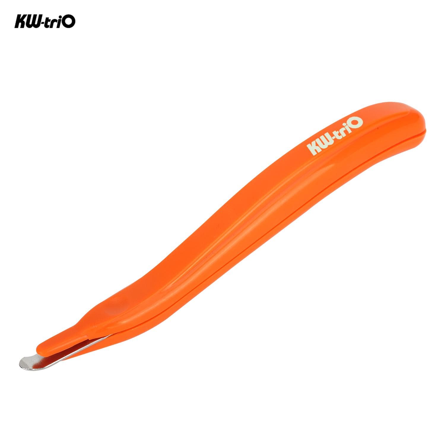 Portable Staple Remover Featured Easy Pull Pen-Type Magnetic Head Reduced Effort for Office School orange