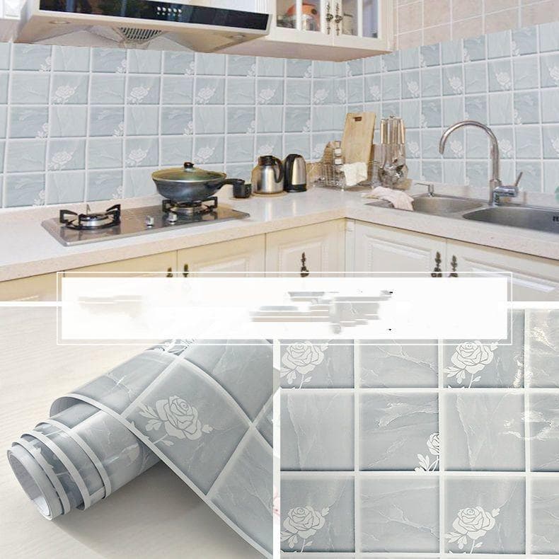 Oil-proof Kitchen Stove Sticker Self Adhesive Wallpapers Waterproof High Temperature Resistant Kitchen Decoration Contact Paper 60cm x 300cm
