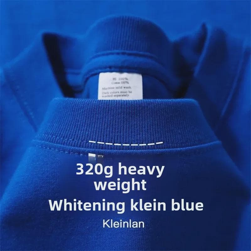 320g Heavyweight White Cotton Short-Sleeve T-Shirt for Men and Women - Thick, Non-Transparent, Loose Fit, Perfect for Summer. XL [150-170 jin]