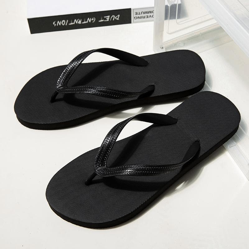 Casual Slippers for Men and Women Trend Lightweight Flip Flops Man New Fashion Holiday Comfortable Outdoor Beach Shoes Slippers 42-43 black
