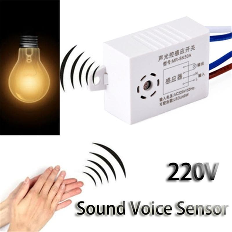 220V Module Detector Auto On Off Intelligent Sound Voice Sensor Light Switch Use In Corridor Bath Warehouse Stair 1 Pcs 220V Switch