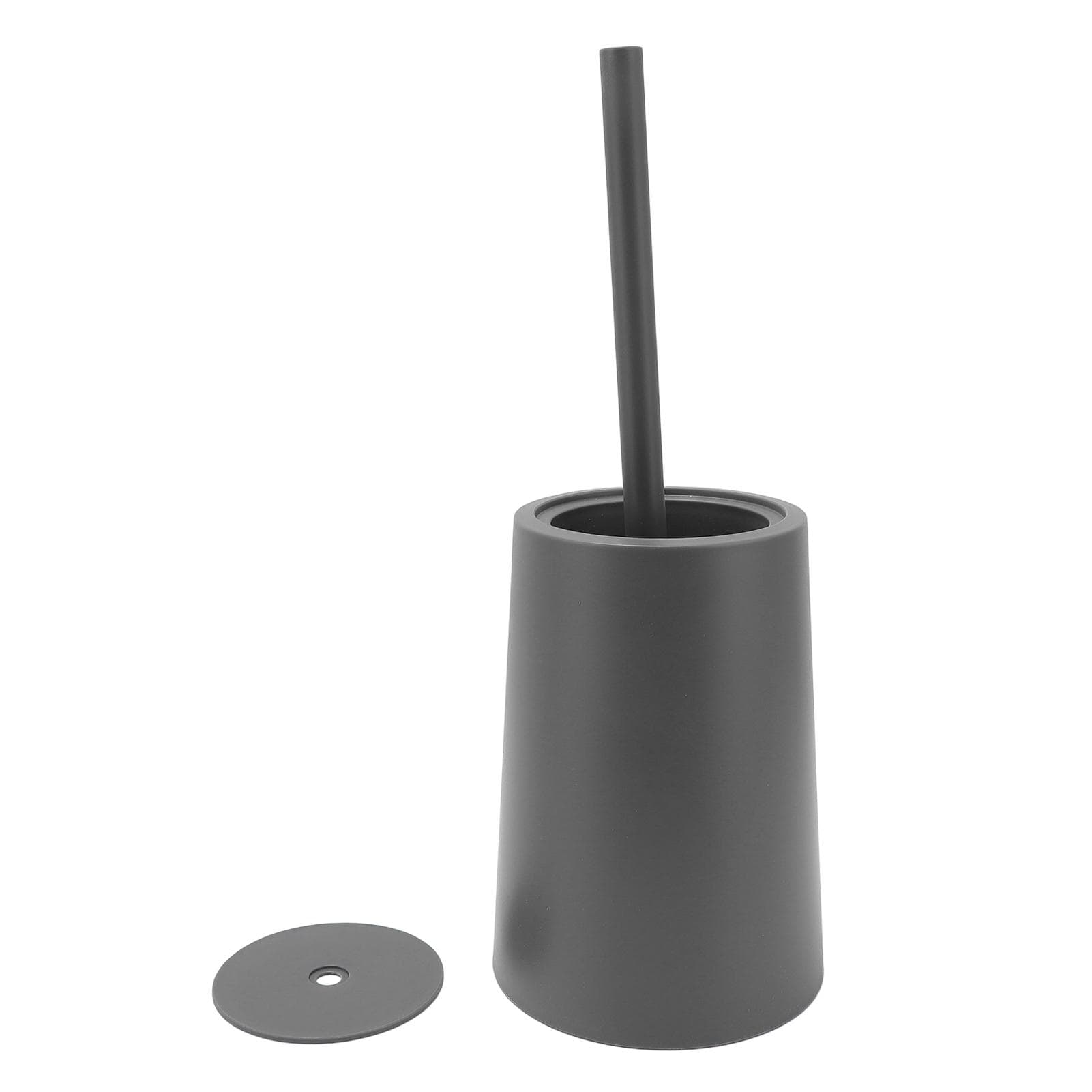 Toilet Bowl Brush Holder Set Long Handle Toilet Bowl Scrubber Space Saving Toilet Brush Set with gray
