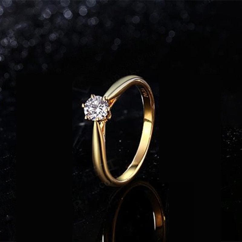 Classic Wedding Rings For Women Forever Simple Six Claws Zirconia Fashion Solitaire Engagement Marriage Gift Ring Jewelry 6