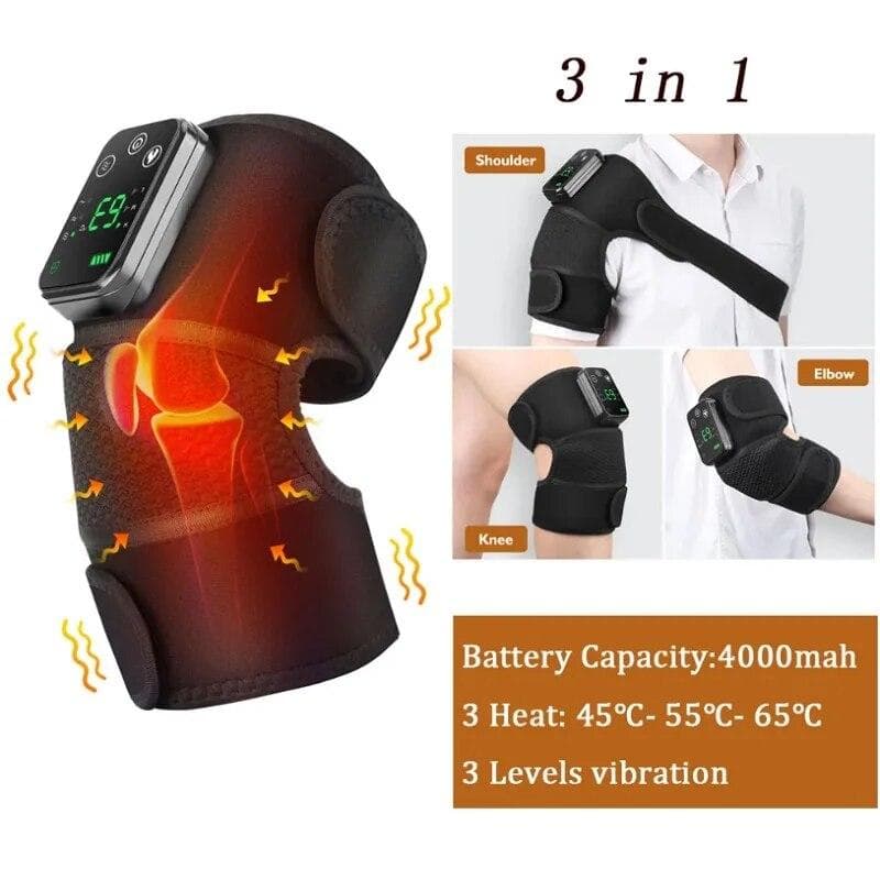 Electric Heating Vabration Shoulder Massager Brace Rechargeable Knee Elbow Massager Belt for Arthritis Pain Relief Health Care GERMANY