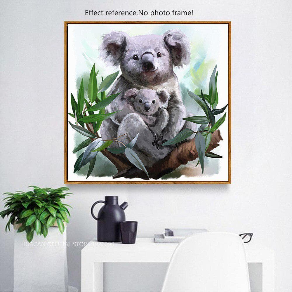 Diamond Painting Full Round Koala Diamond Embroidery Animal Decoration 30x30CM