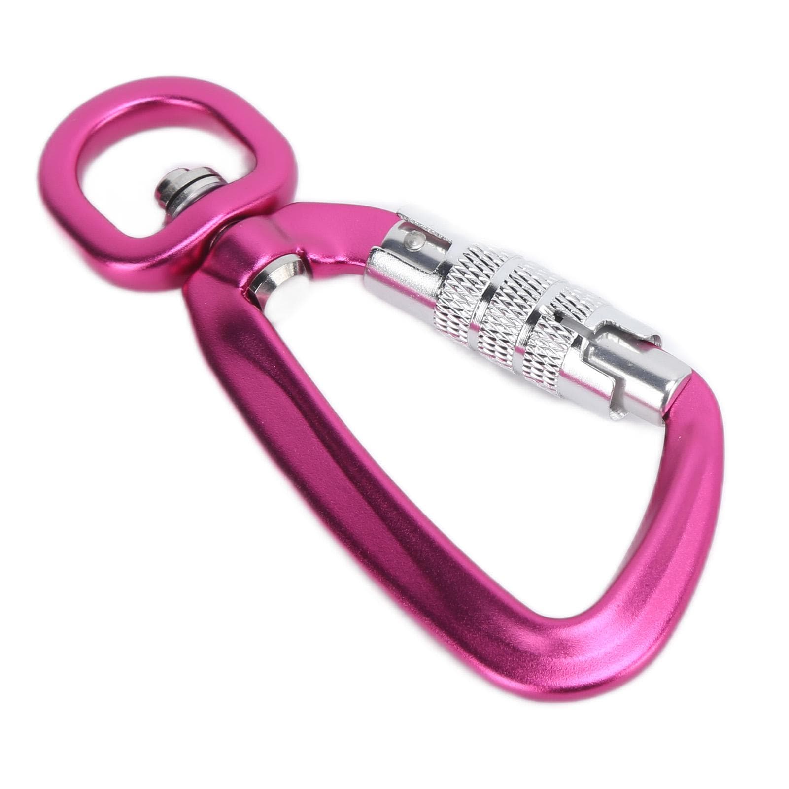 Carabiner Clip Auto Locking 360 Rotational Hook Accessory for Dog Leash Hammocks BackpacksBlack