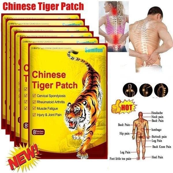 8pcs Tiger Balm Patches Plaster Joint Back Pain Patch Neck Muscle Body Herbal Plaster 80pcs(10bags)