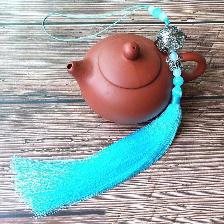 Anime Keychain Grandmaster of Demonic Cultivation GongLing Long Tassel Bells Waist Hanged Mo Dao Zu Shi blue