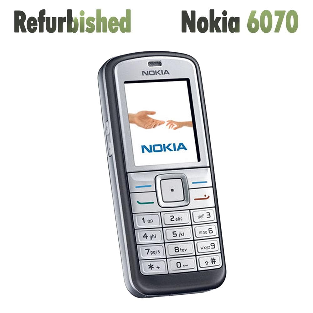 Refurbished Nokia Unlocked Original Nokia 6070 2G GSM Mobile Phone 1 Battery 1 Charger black