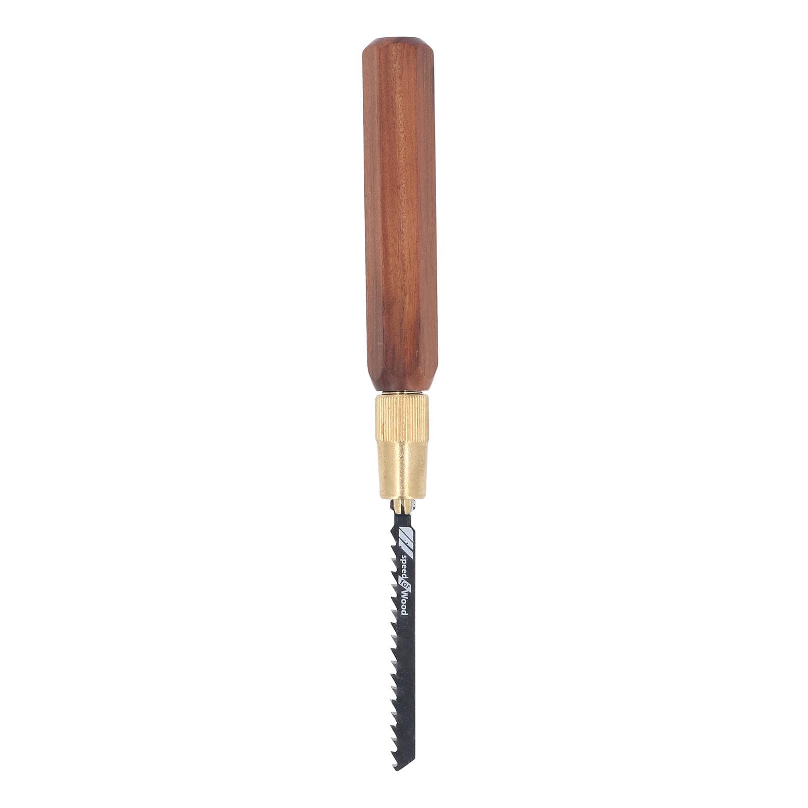 Hand Saw Kit Hex Shaped Rosewood Handle and 5 Jigsaw Blades Detachable Woodworking Hand Saw