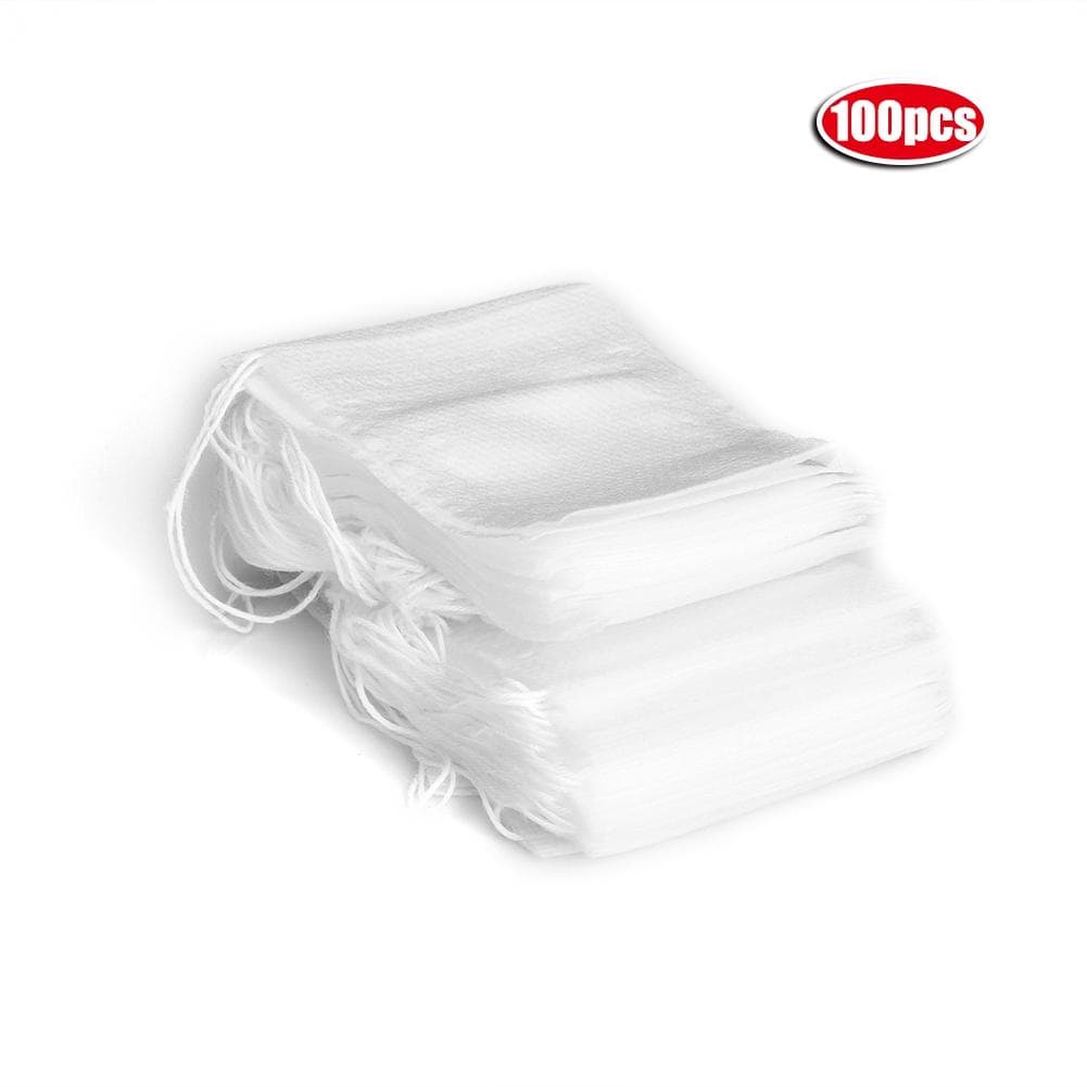 Empty NOn Woven Tea Bags Herbs Filter Loose Paper with Drawstring 5.5*7cm(100pcs)