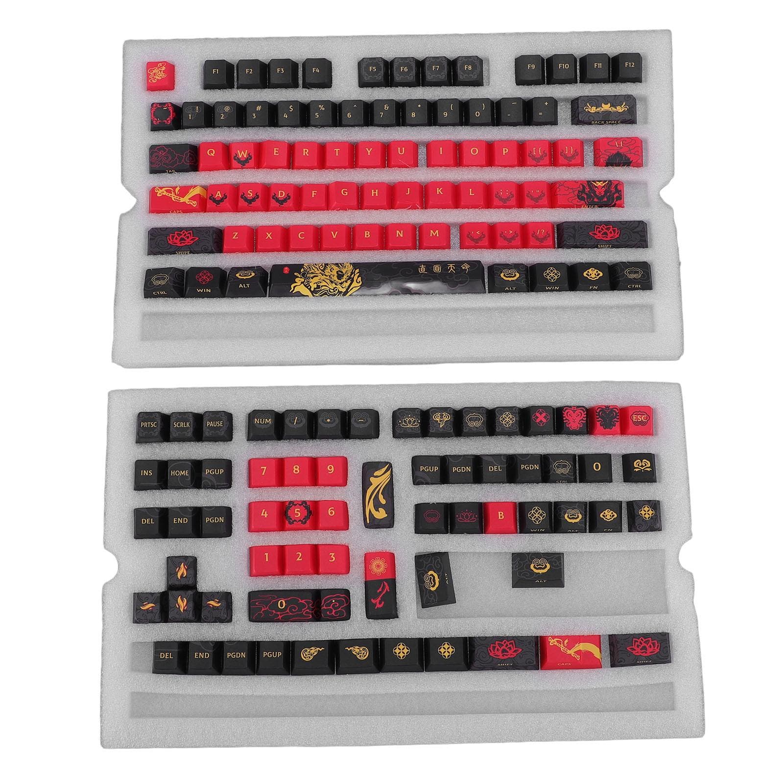 PBT Keycaps 138 Keys Cherry Profile Full 5 Sided Thermal Sublimation Universal Mechanical Keyboard