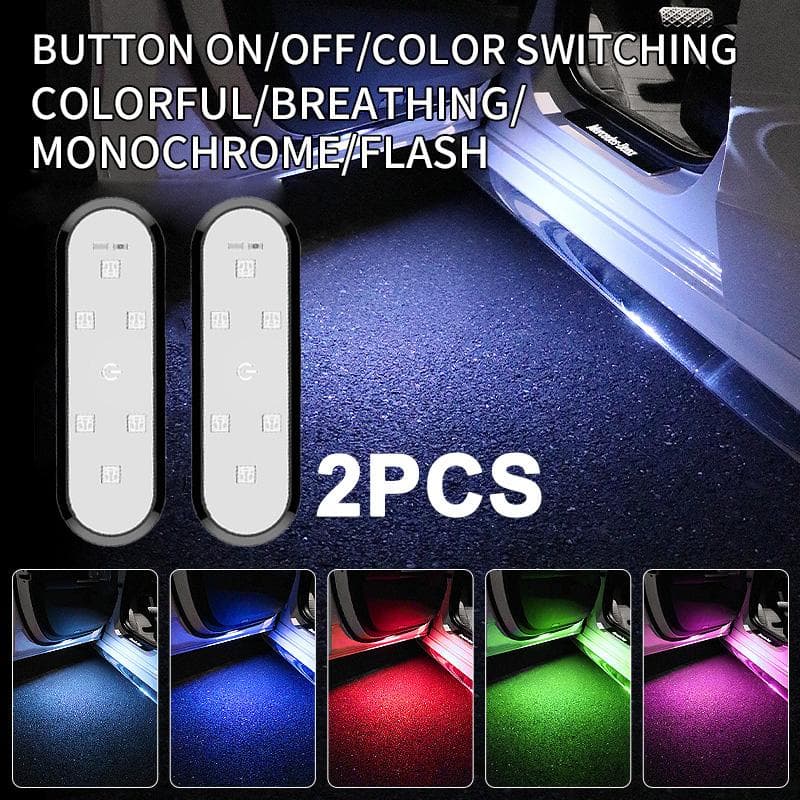 Car Door Lights LED Welcome Light Magnetic Control USB Charging Auto Open Door Safe Anti-collision Emergency Signal Lamp 2PCS