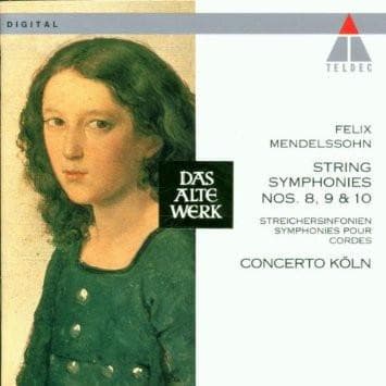 CD FELIX MENDELSSOHN-BARTHOLDY, CONCER - String Symphonies 8, 9 & 10 4509945652 Teldec 1994 Germany Classical Used