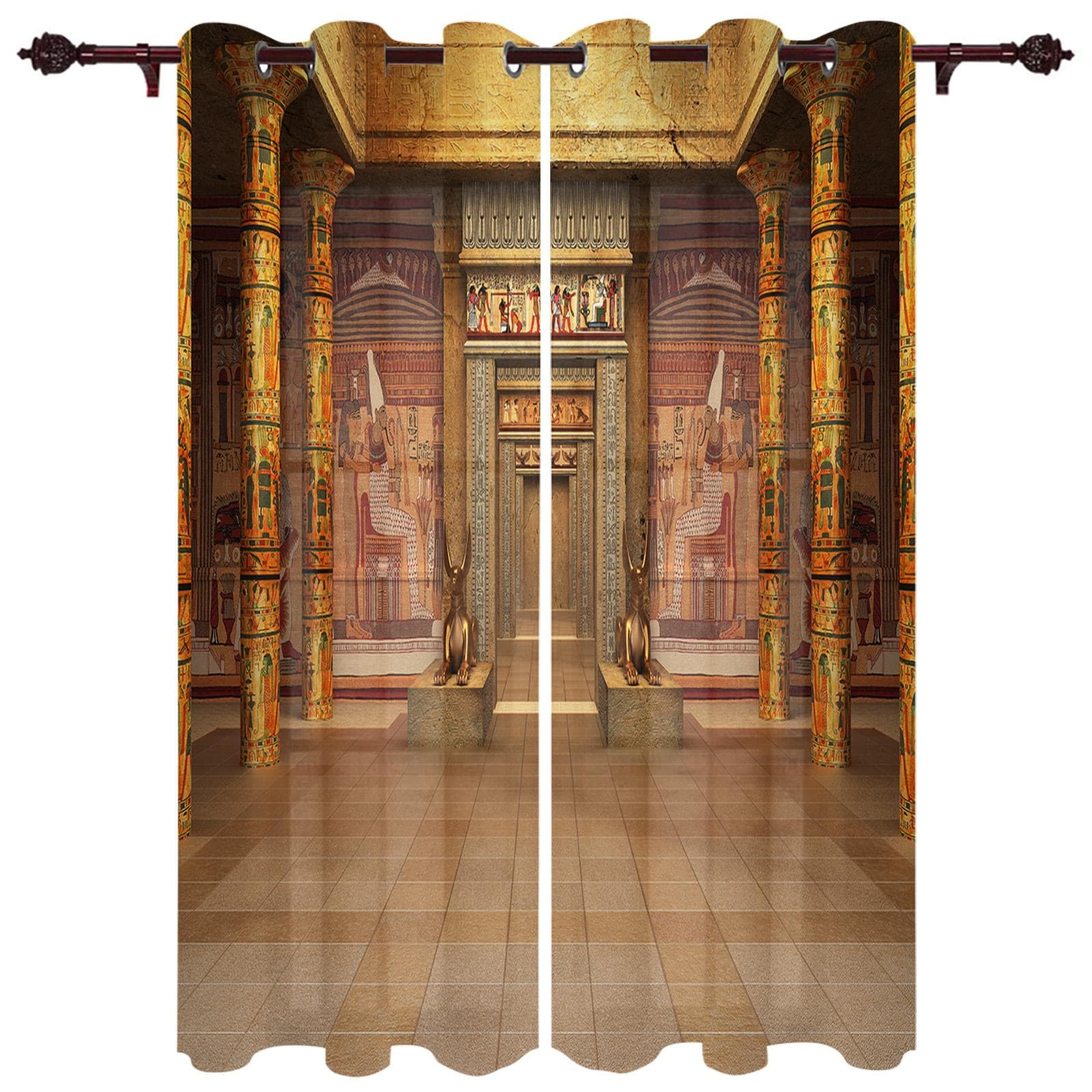 France Palace Window Curtain Bedroom Living Room Window Drapes Kitchen Decoration Blinds Curtain 135W x 60H(cm) x1