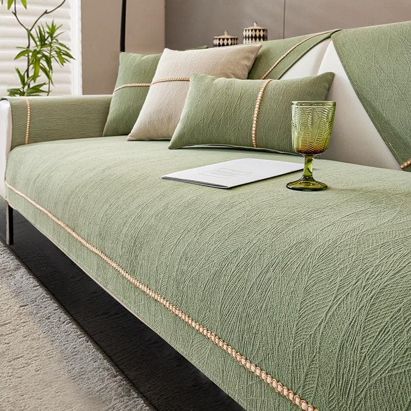 High End Minimalist All-season Universal Sofa Mat Chenille Anti Slip Seat Cushion Household Comfortable Breathable Couch Cover 70x90cm 1pcs