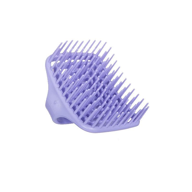 1Pcs Shampoo Head Scalp Silicone Massage Brush Bath Skin Soft Washing Comb Hair Cleaning Brush Salon Beauty Health Barber Tools purple