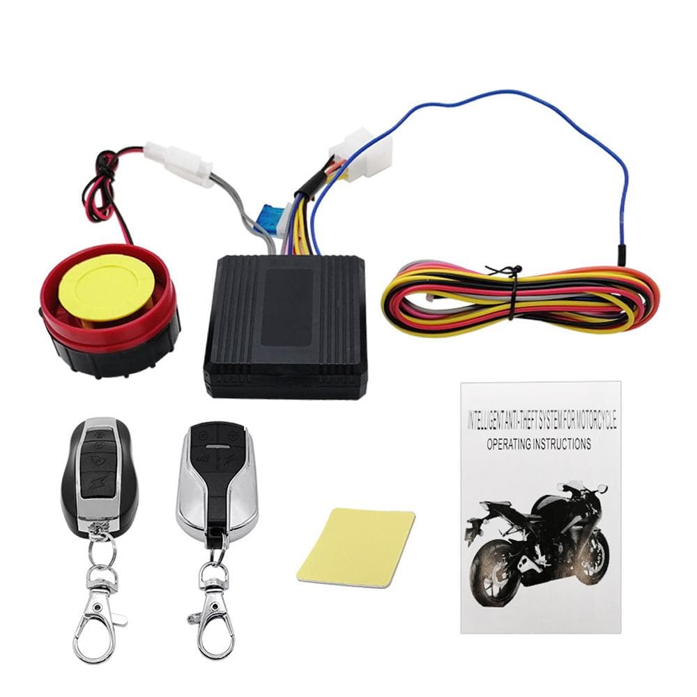 Motorcycle AntiTheft Alarms System Wireless Remote Engine Starter Stop with Remote Controller 125dB multicolour
