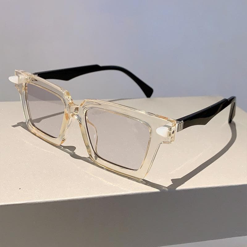 Classic Punk Pink Square Sunglasses Women Men Luxury Designer Trend Sun Glasses Fashion Vintage Hip Hop Driving Shades As the picture