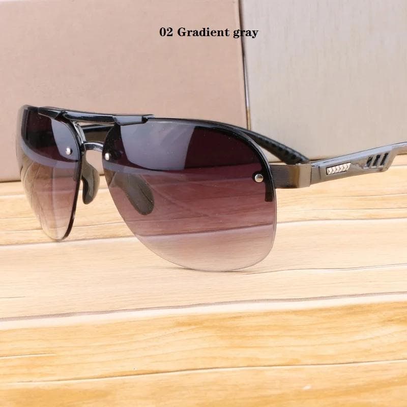 Classic Gradient Lens Sunglasses Men Women Luxury Driving Pilot UV400 Rimless Sun Glasses Fashion Eyewear 1PC