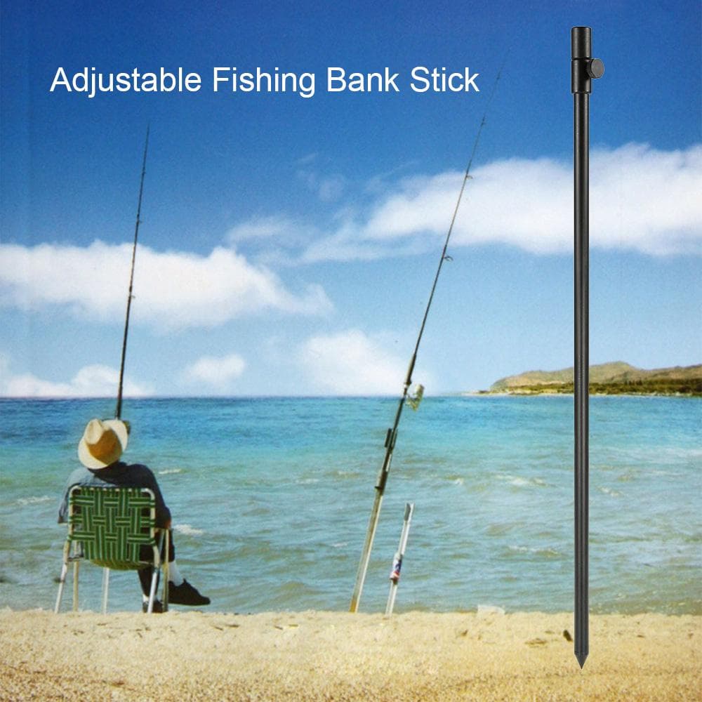 Adjustable Extending Aluminum Alloy Fishing Bankstick Fishing Rod Pod Rest for Bite Alarm 48-75cm