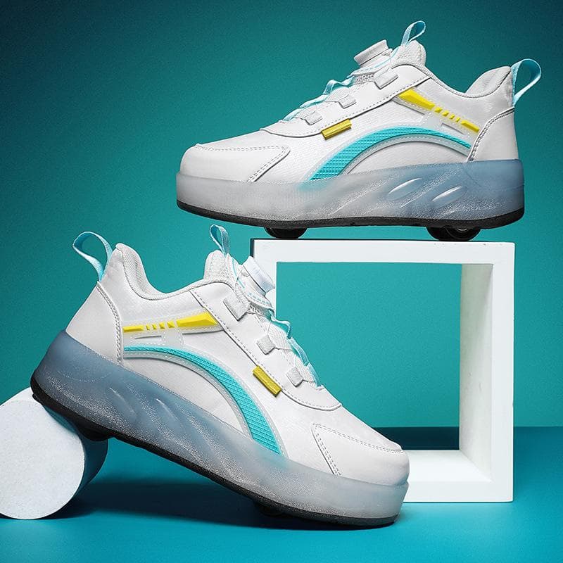 Runaway Shoes, Girls Luminous Shoes USB Charging Led Light Shoes Adult Pulley Shoes 40