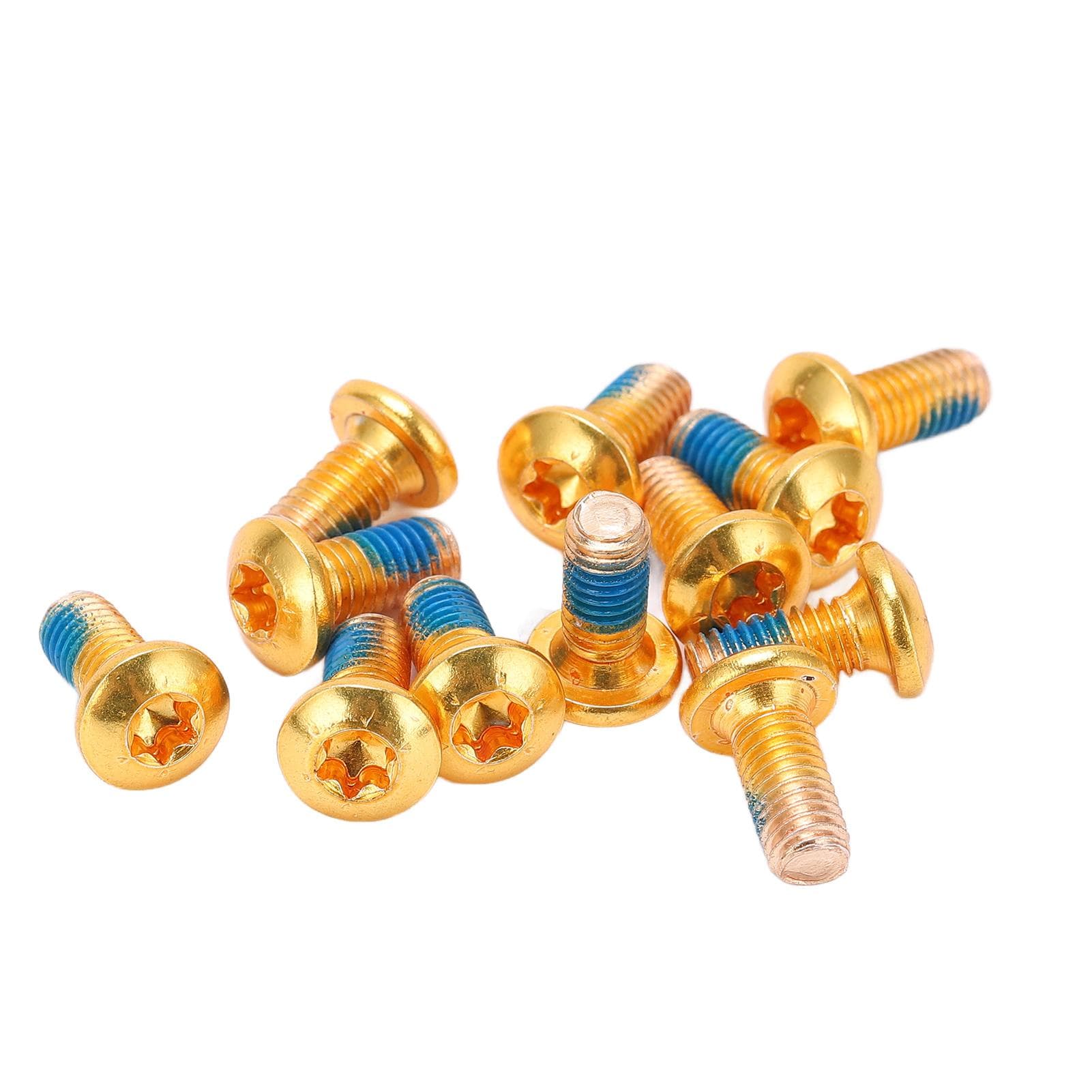 12pcs M5x11.5mm Bicycle Disc Brake Rotor Bolts Screws Alloy Disc Rotor Screws for Mountain