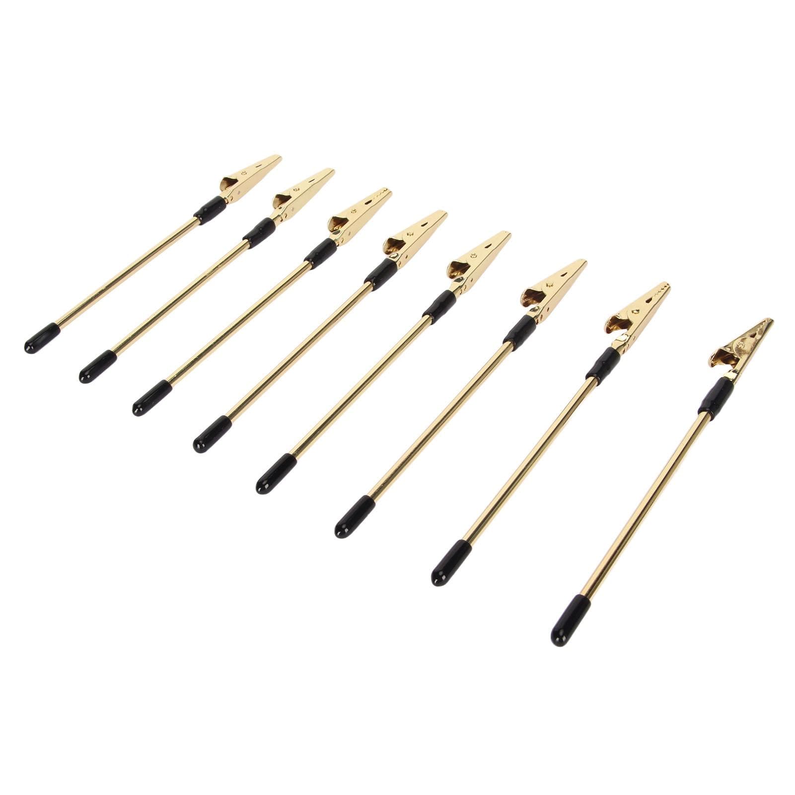 10Pcs Metal Memo Clips Gold Color Electroplated Safe Light Strong Clamping Name Card Holder for