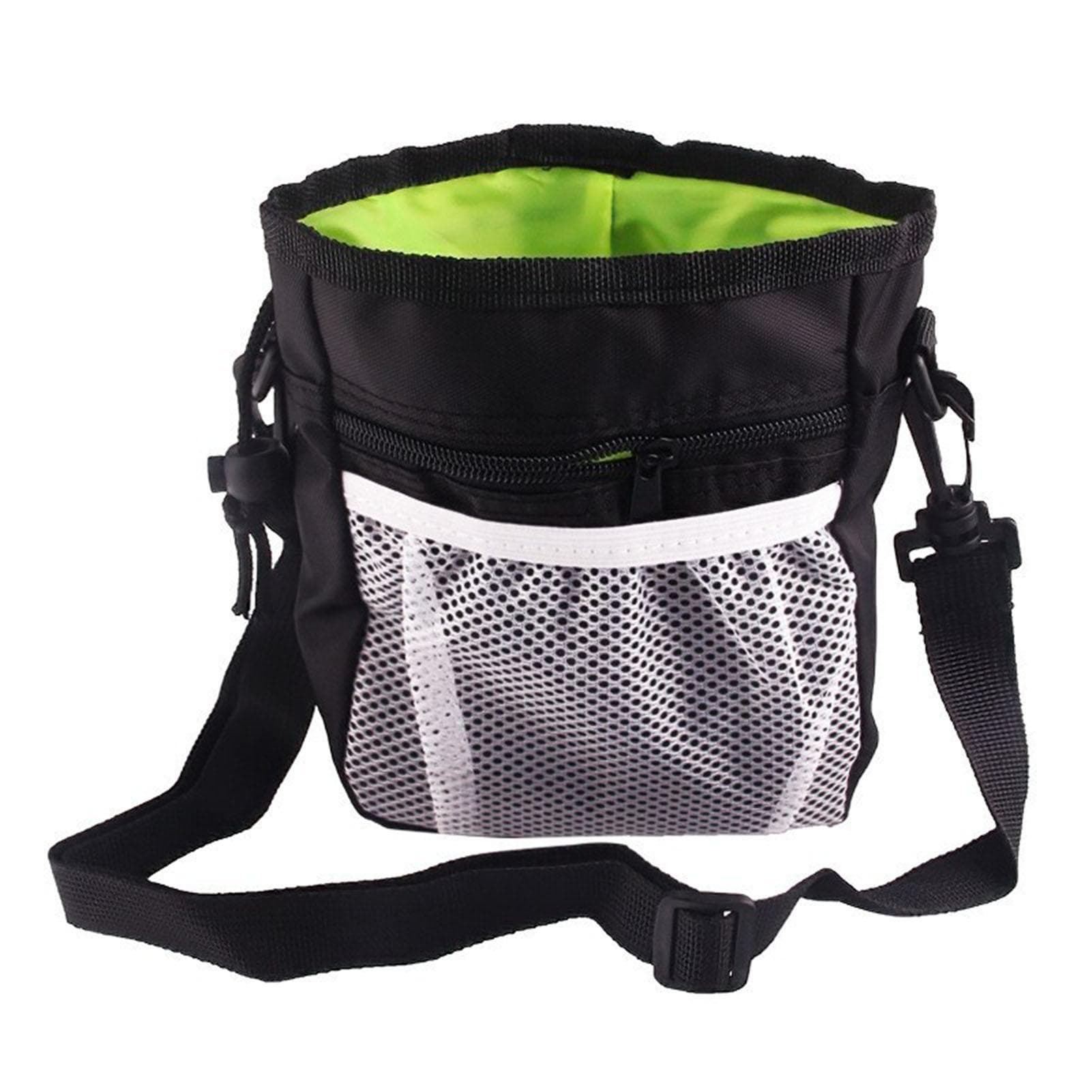 Pet Training Bag Multipurpose Large Capacity Foldable Oxford Cloth Pet Snack Pouch for Outdoor black