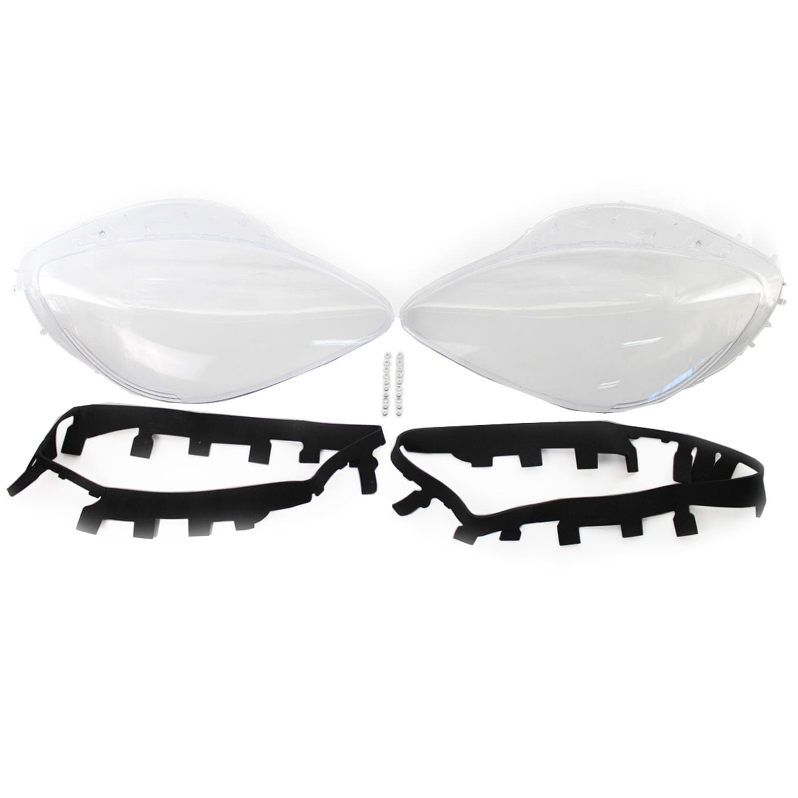 Headlight Lens Cover Headlamp Lens Plastic Shell Cover Headlight Assembly Replacement for Corvette white