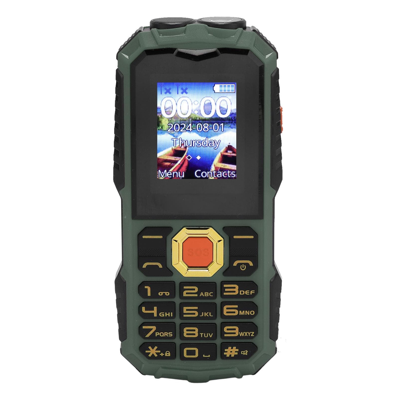 4G Elderly Phone 1.8 Inch HD Screen Dual Card Dual Standby 32MB and 32MB Memory Mobile Phone Black green